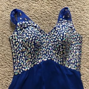 Royal blue prom dress